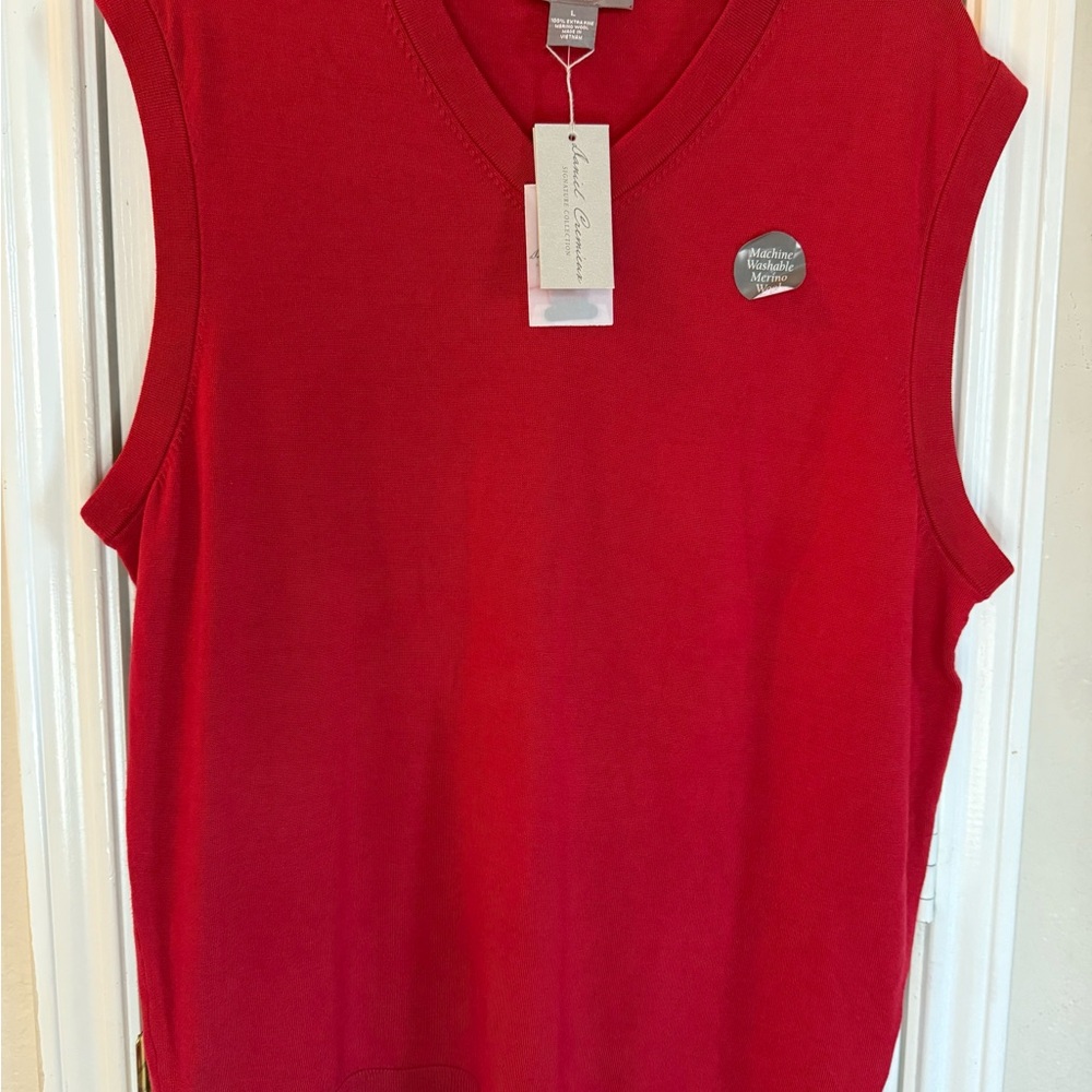 Daniel Cremieux Signature Collection Extra Fine Merino Wool Vest Large